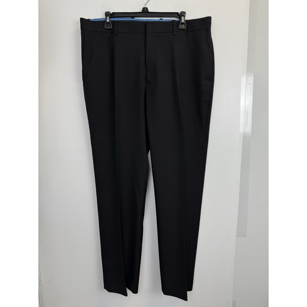 Axist Men's 36X32 Black Dress Pants Flat Front Straight Leg